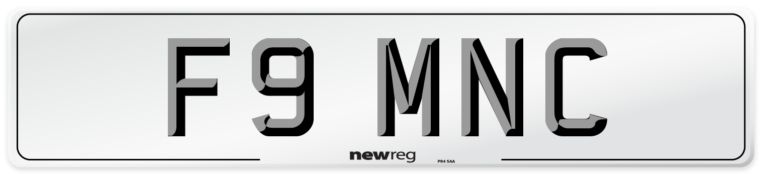 F9 MNC Number Plate from New Reg